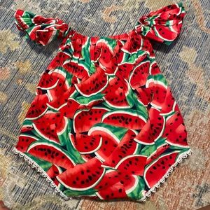 Baby girl watermelon romper - 6 months